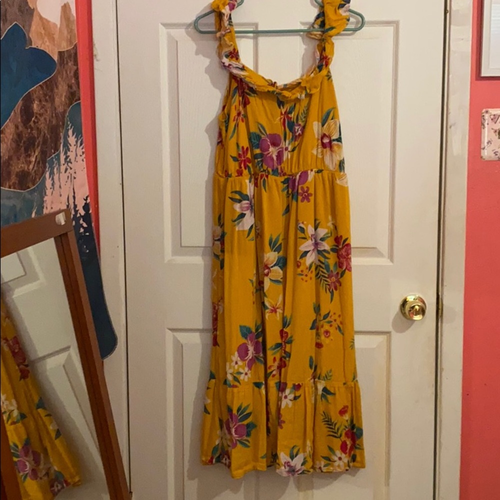 Large Yellow Floral Cami Dress